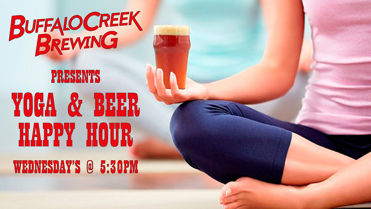 Yoga and Beer Happy Hour at Buffalo Creek Brewing